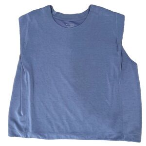 Athleta Seasoft Muscle Tank Sweatshirt Size 2X Dusk Purple Blue Athleisure